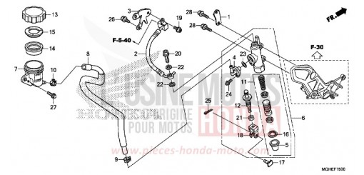 RR. BRAKE MASTER CYLINDER VFR1200XDE de 2014